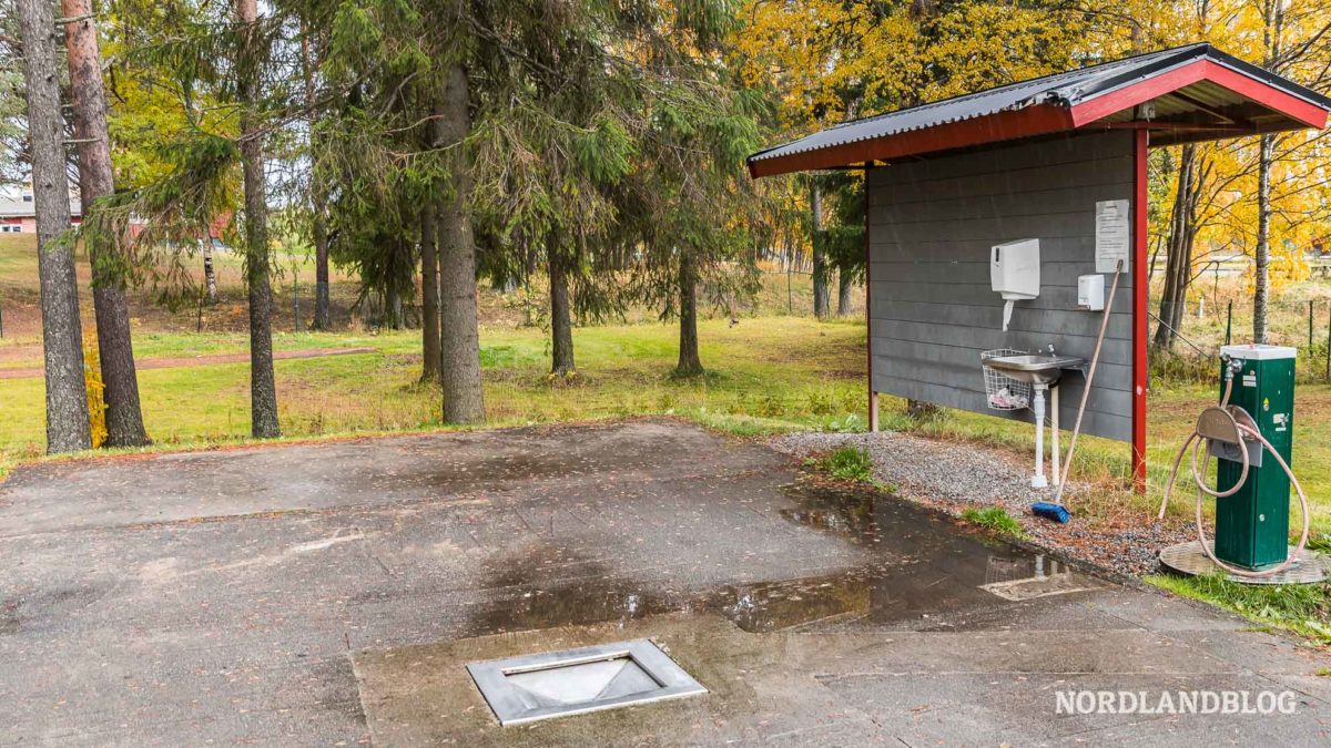 Station für die Entsorgung und Versorgung Östersunds Stugby & Camping Campingplätze Schweden (Nordlandblog)