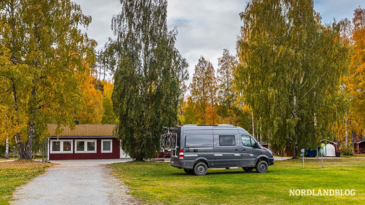 Stellplatz auf dem Sollefteå Camping Risön Campingplätze Schweden (Nordlandblog)