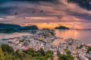 Titelbild Sonnenuntergang am Aussichtspunkt Aksla auf Alesund (Norwegen) Nordlandblog