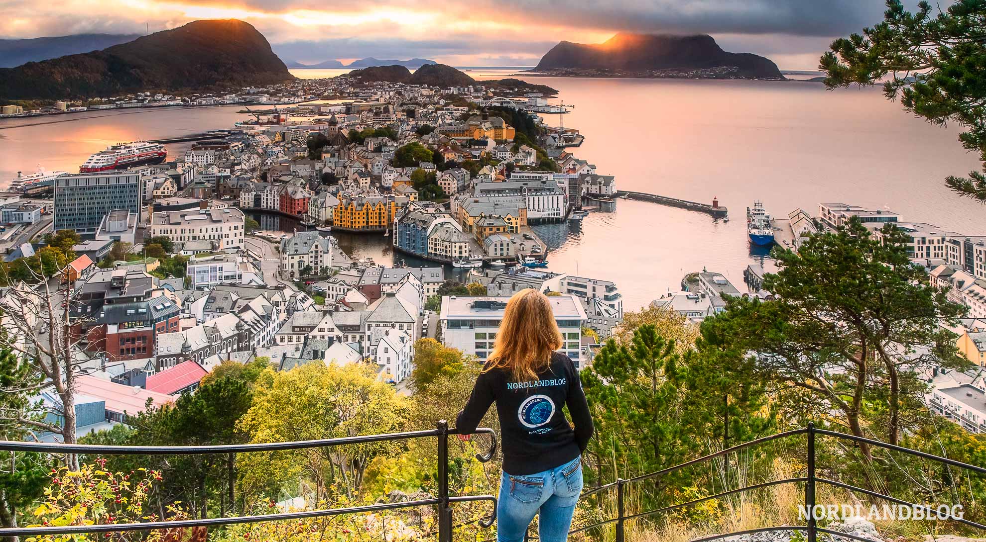 Treppen Aksla in Alesund Norwegen