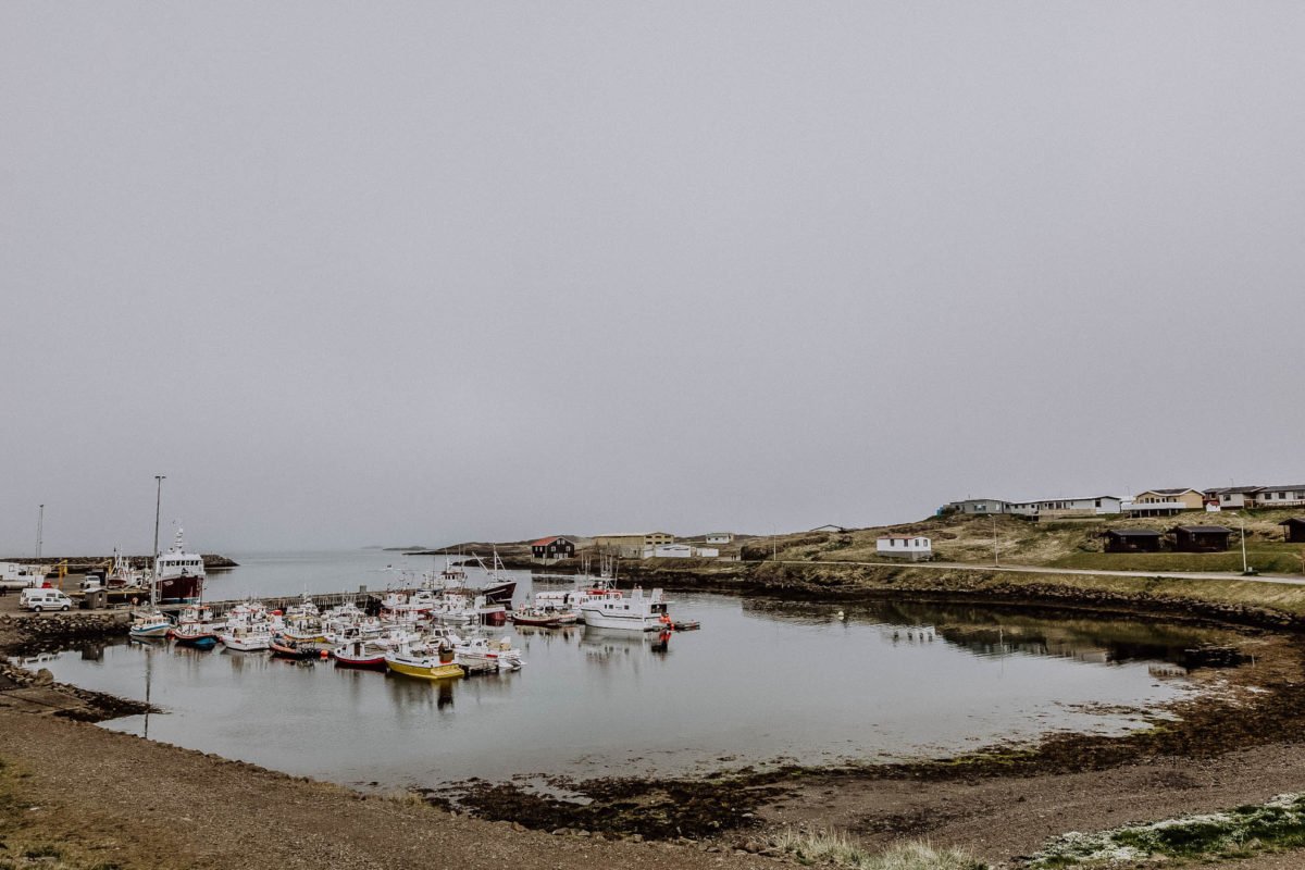 Ein kleines Fischerdorf auf Island.