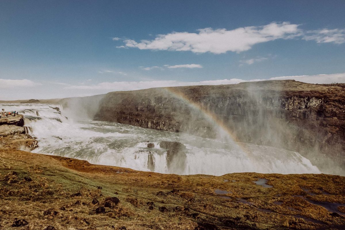 Der mächtige Gulfoss Wasserfall.