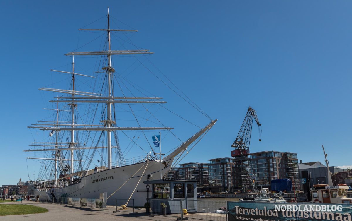 Segelschiff im Marine Forum Seefahrtsmuseum in Turku (Südfinnland)