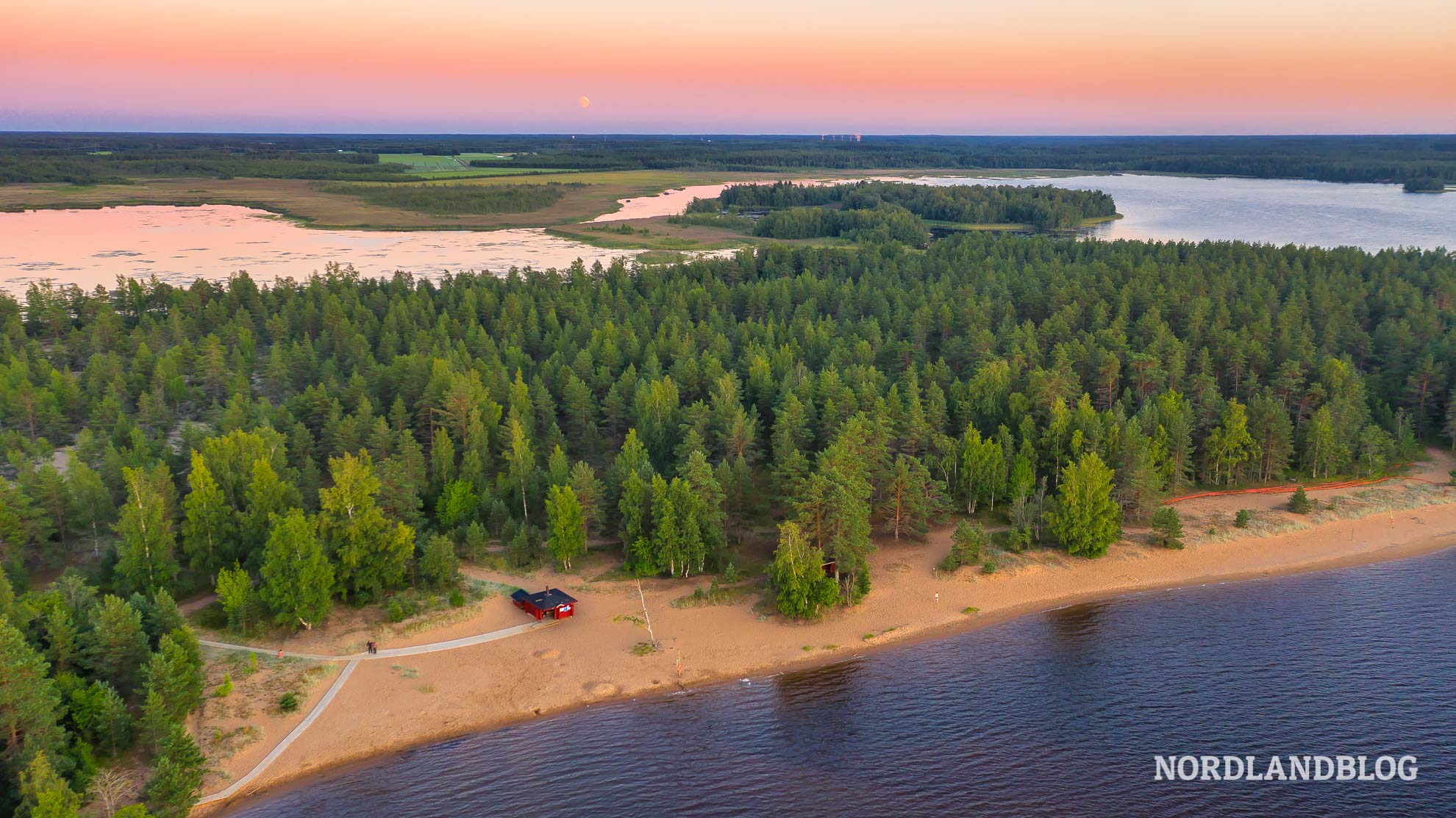 An den Stränden Laajalahden uimaranta bei Kokkola