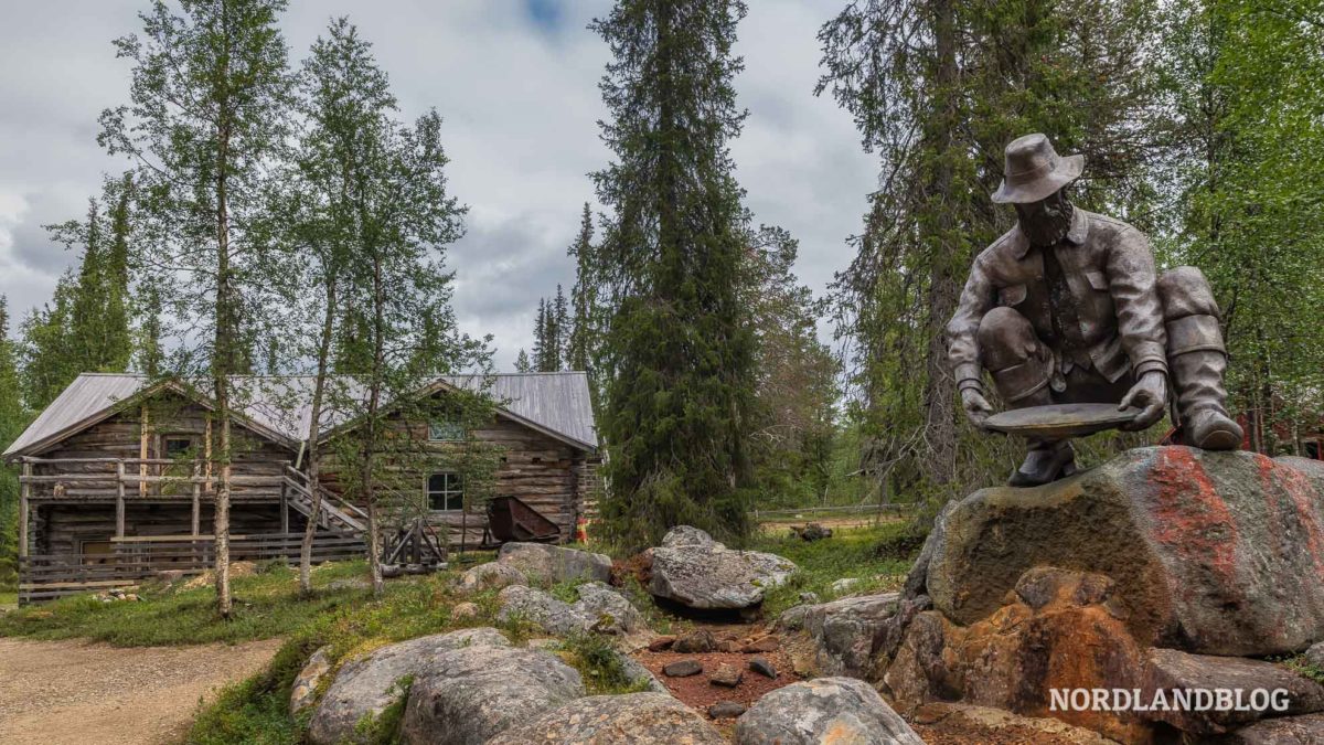 Tankavaara Goldstadt und Museum in Nordfinnalnd Lappland