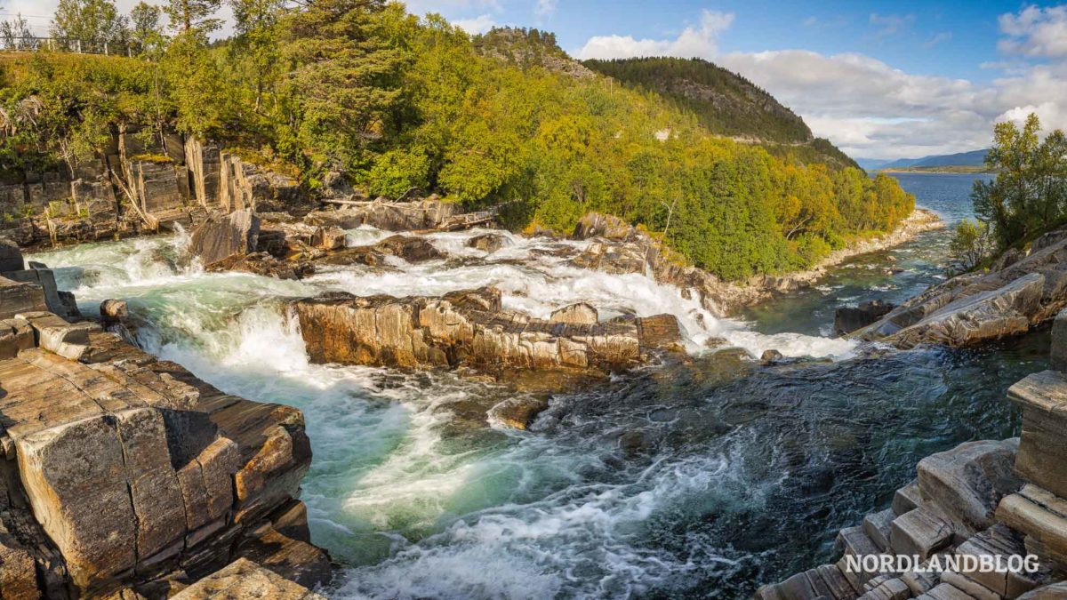 Panorama Wasserfall Nordnorwegen Navitfossen