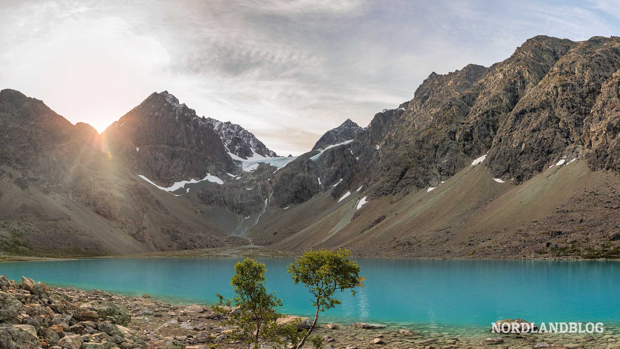 Panorama vom Blåisvatnet in den Lyngenalpen, Nordnorwegen