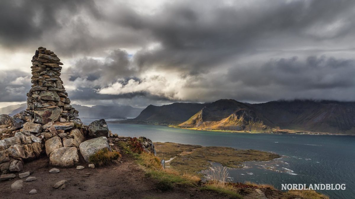 Gipfel des Hoven Gimsøy Lofoten Norwegen