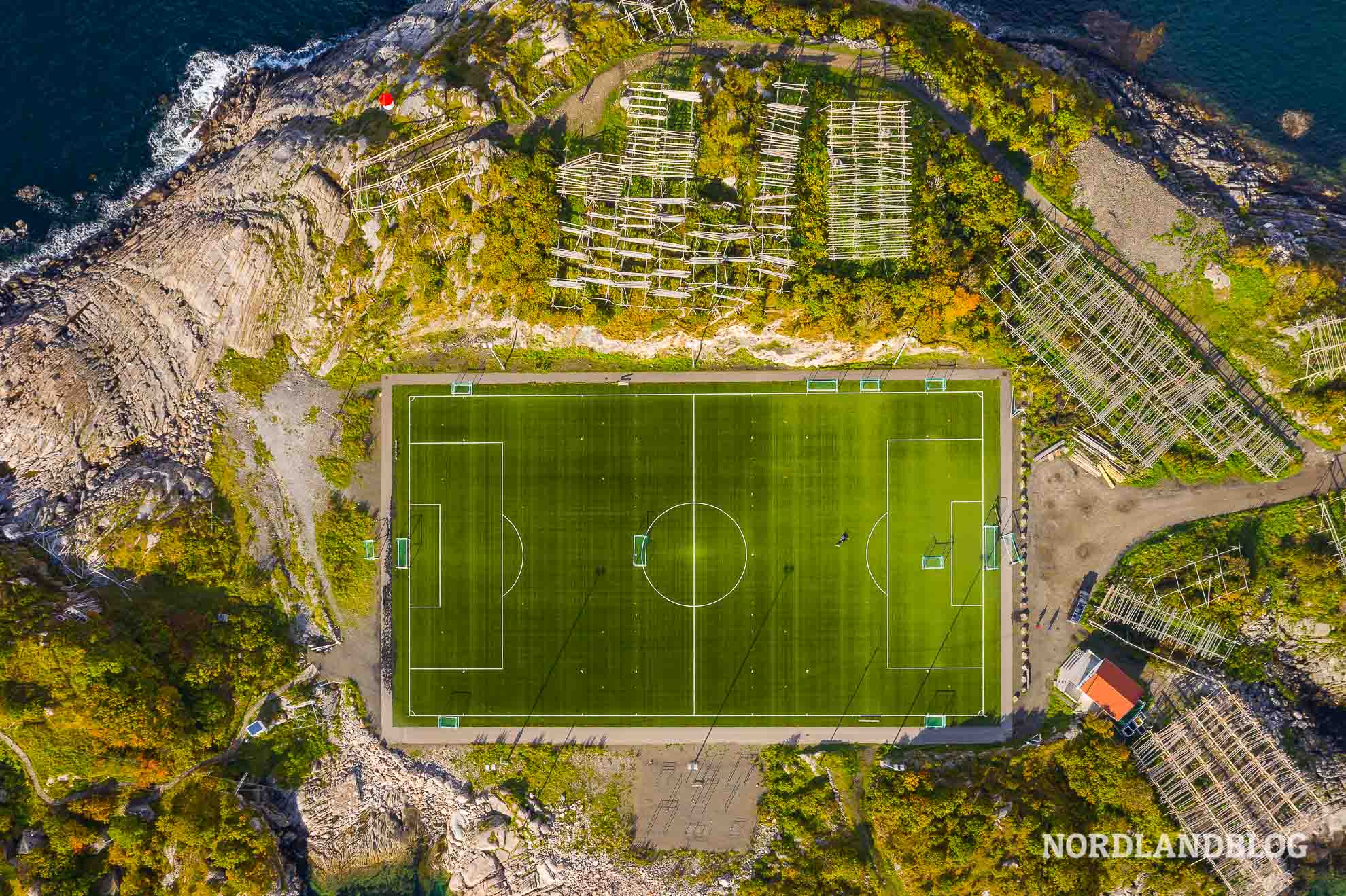 Stadion von Henningsvær Lofoten Norwegen