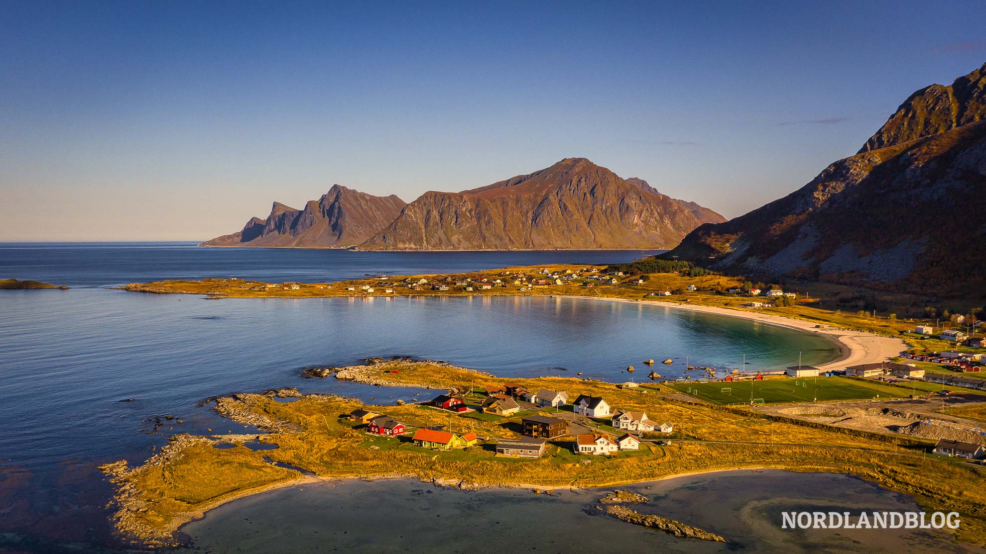 Panorama Strand Ramberg Stranden Traumstrände auf den Lofoten (Norwegen)