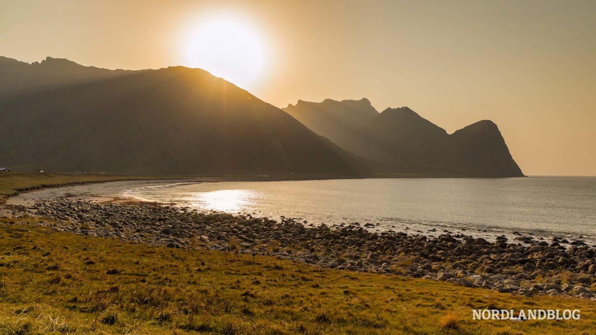 Strand von Unstad auf den Lofoten in Norwegen