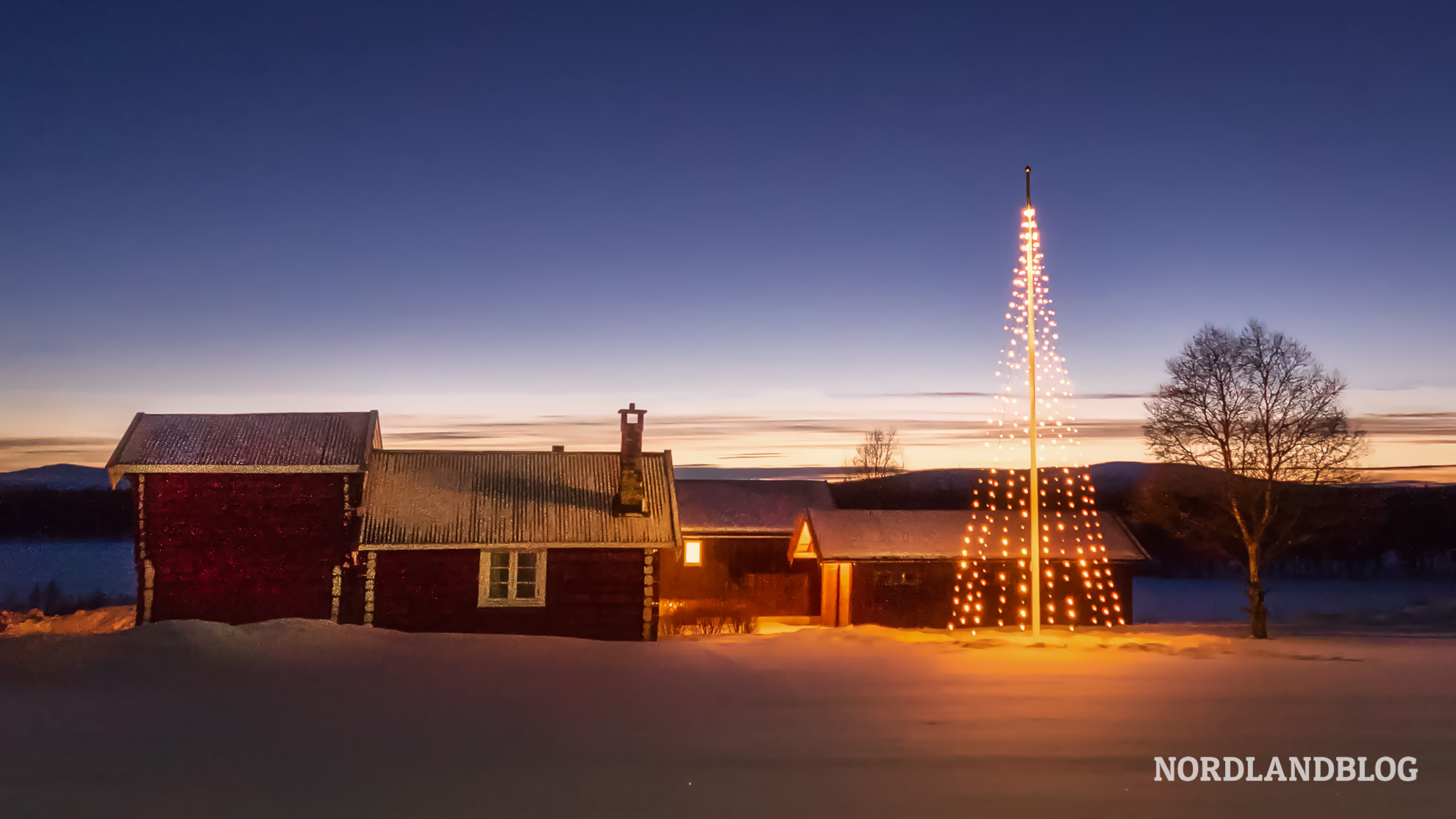 Weihnachtsdekoration in Skandinavien zu Weihnachten in Norwegen