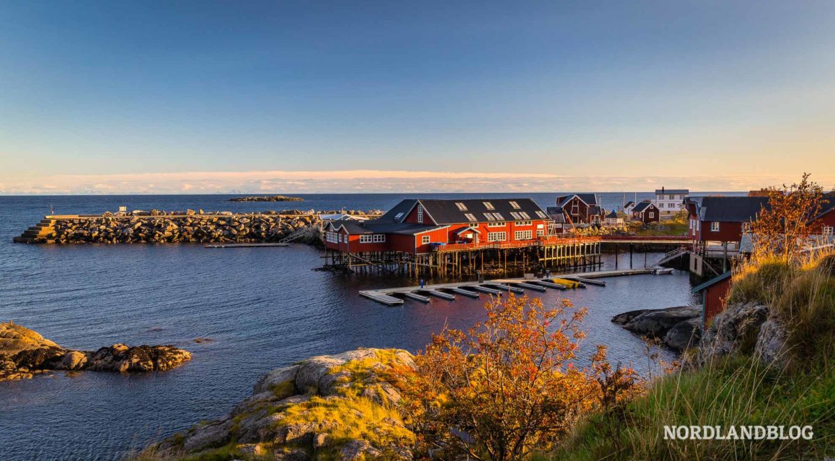 Hafen Museum Å Schlechtes Wetter auf den Lofoten (Norwegen)