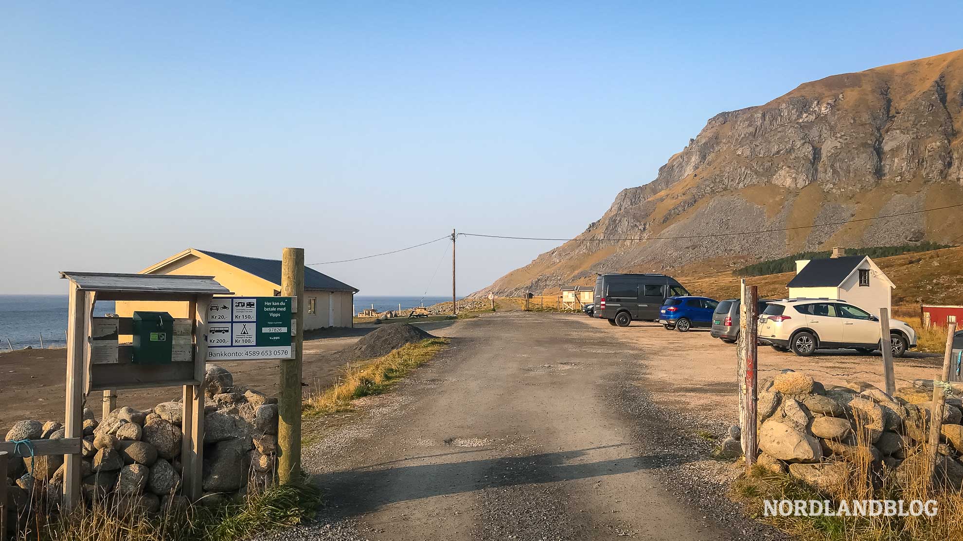 Camping Lofoten am Strand von Unstad im Norden der norwegischen Inseln