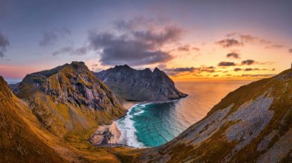 Titelbild Wanderung auf den Ryten auf den Lofoten in Nordnorwegen