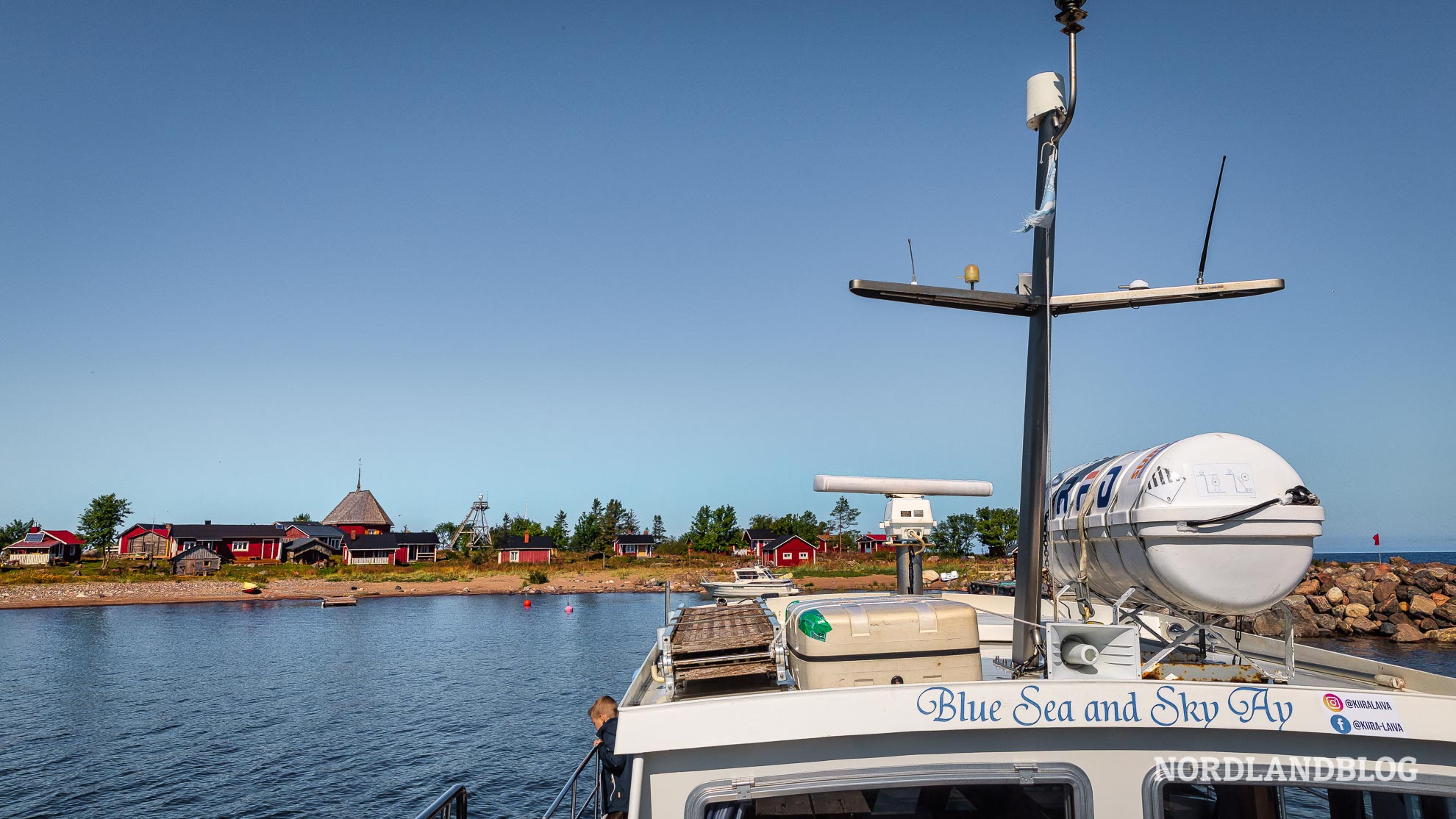 Ankunft auf der Insel Maakalla Ostseeküste Finnland