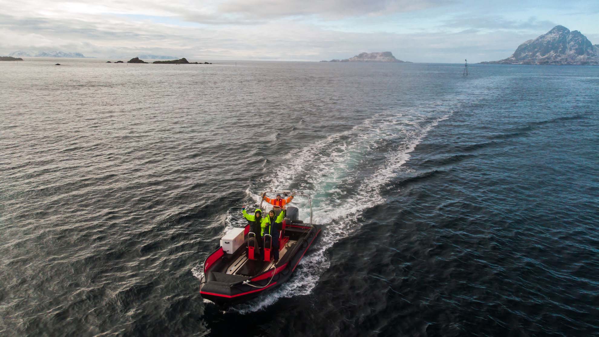 Bootstour im Nordatlantik von Norwegen