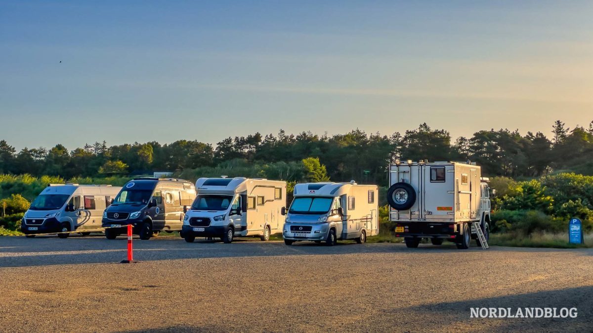 Stellplatz für Wohnmobile am Leuchtturm Sletterhage Fyr