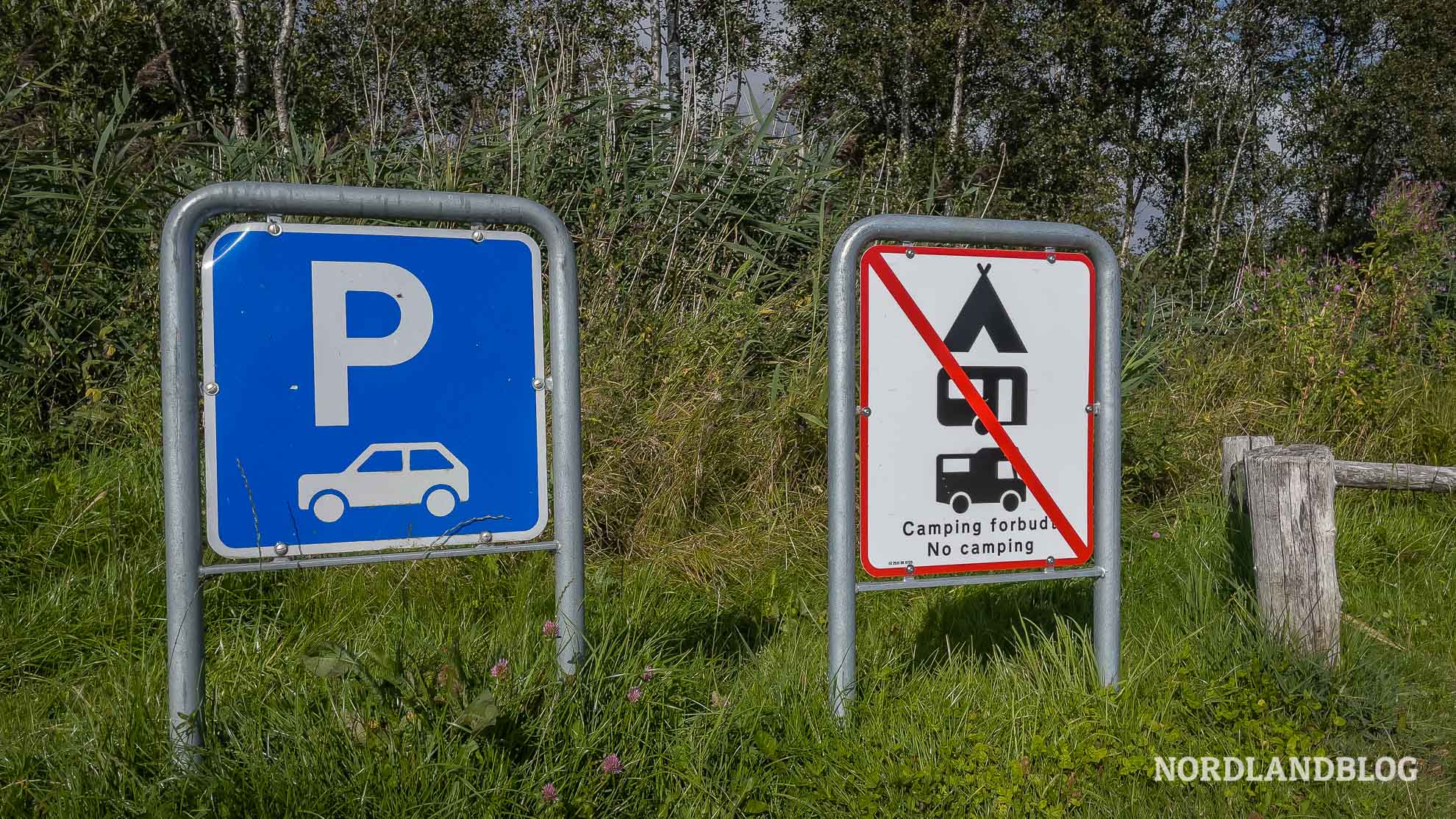 Camping Dänemark Verbotsschild Camping Zelt Wohnmobil