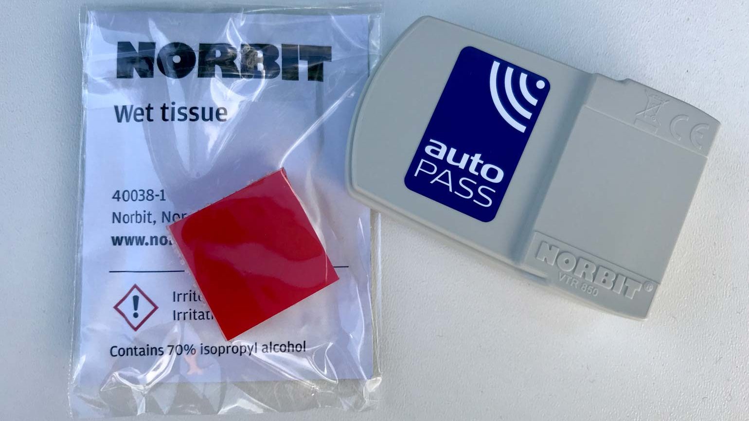 Unser AutoPass Chip für die Erfassung der Maut in Norwegen