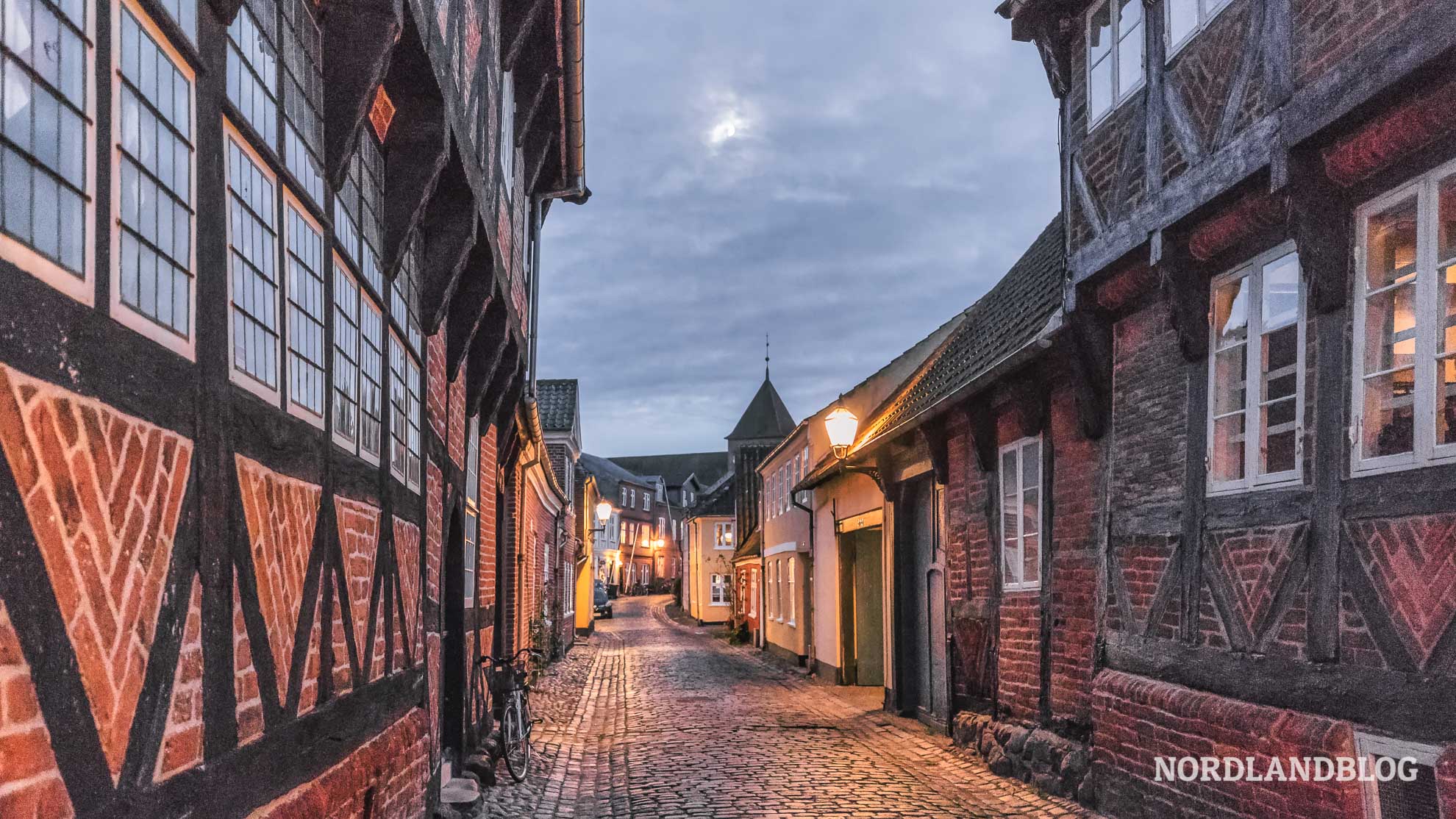 Historische Stadt Ribe in Daenemark