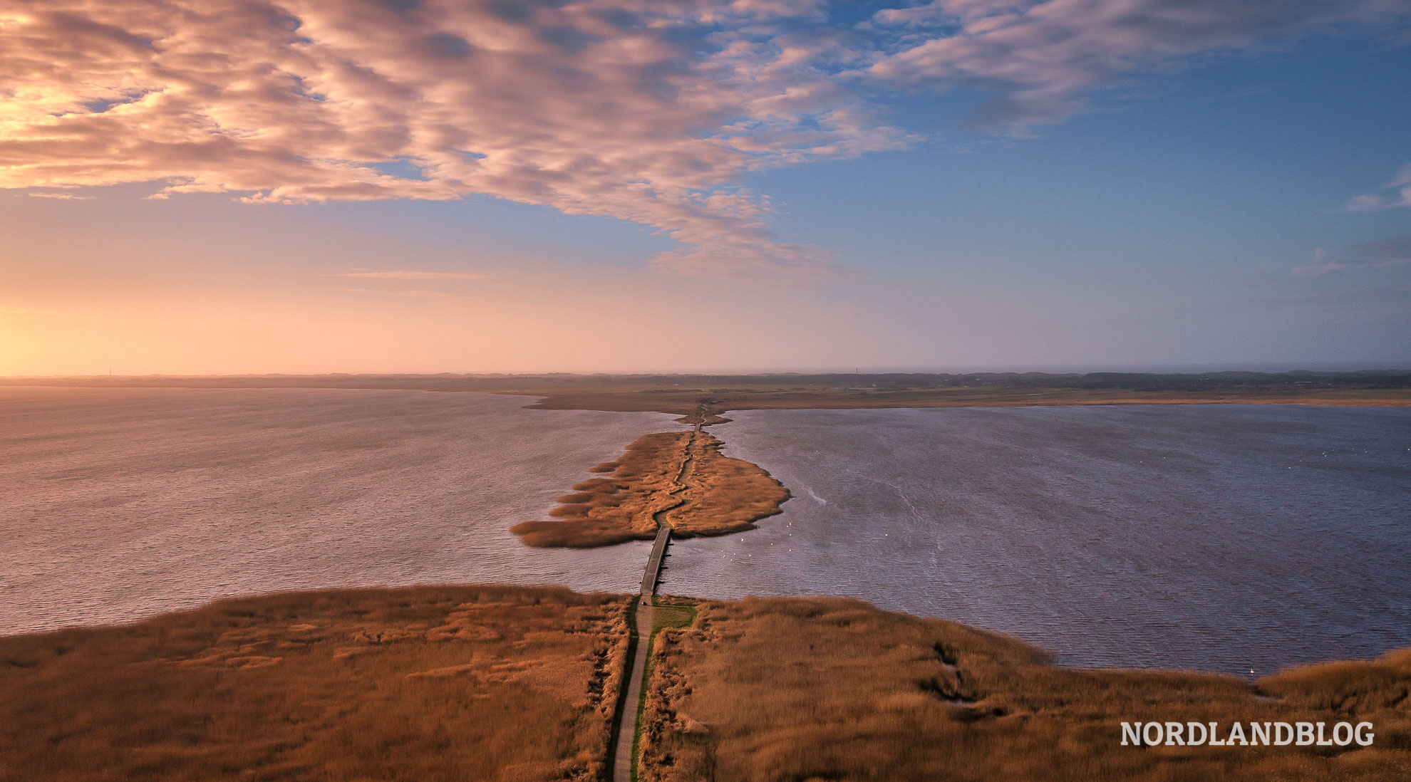 Wanderweg Bagges Dæmning am Ringkoeping Fjord bei Hvide Sande