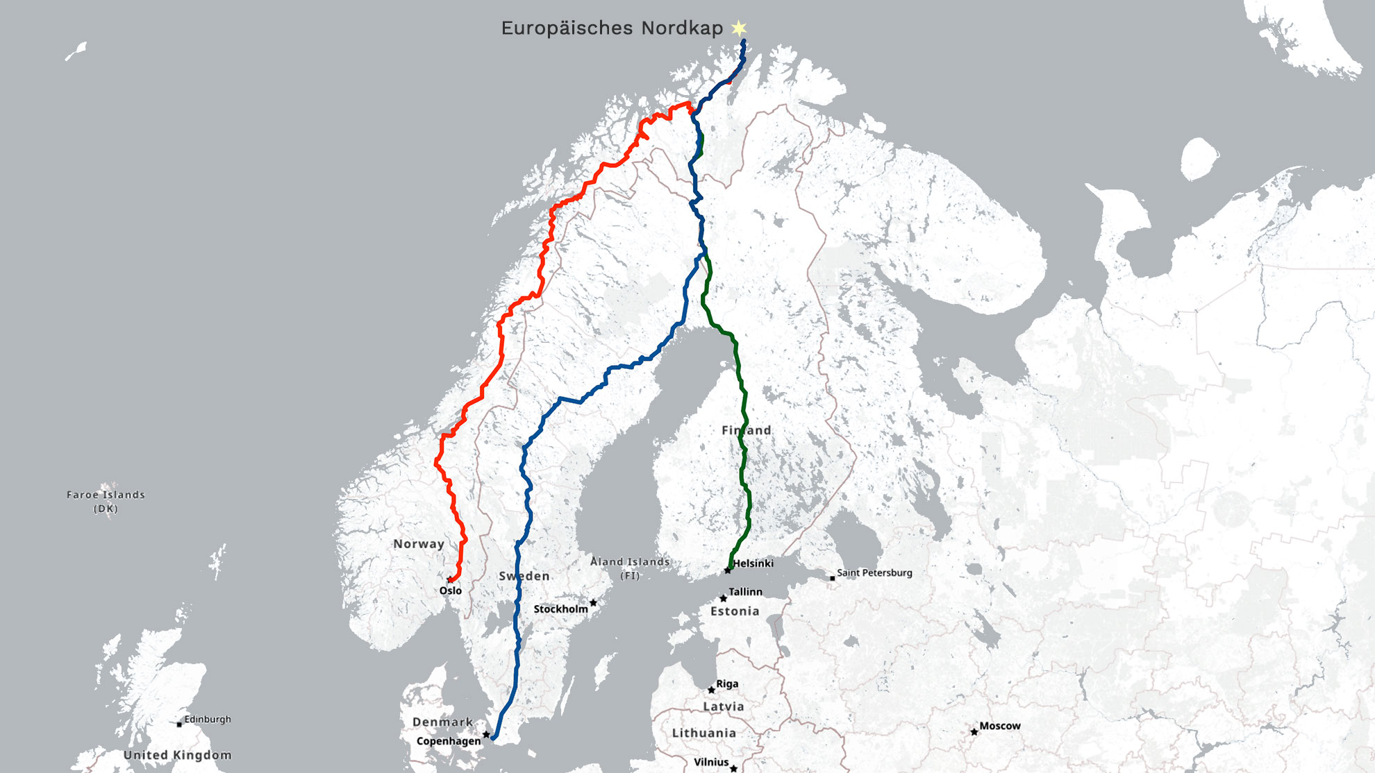 Anreise-Routen-Wohnmobil-Nordkap-Norwegen