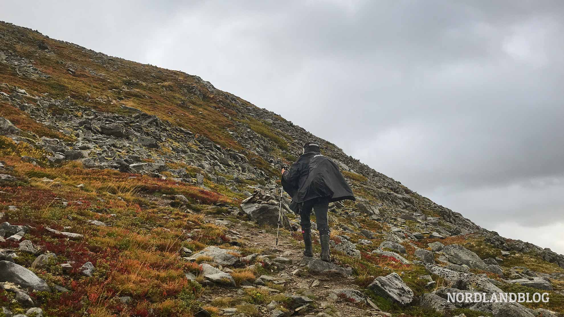 Kurz vorm Ziel - Wanderung Holandsmelen, Lofoten, Nordnorwegen