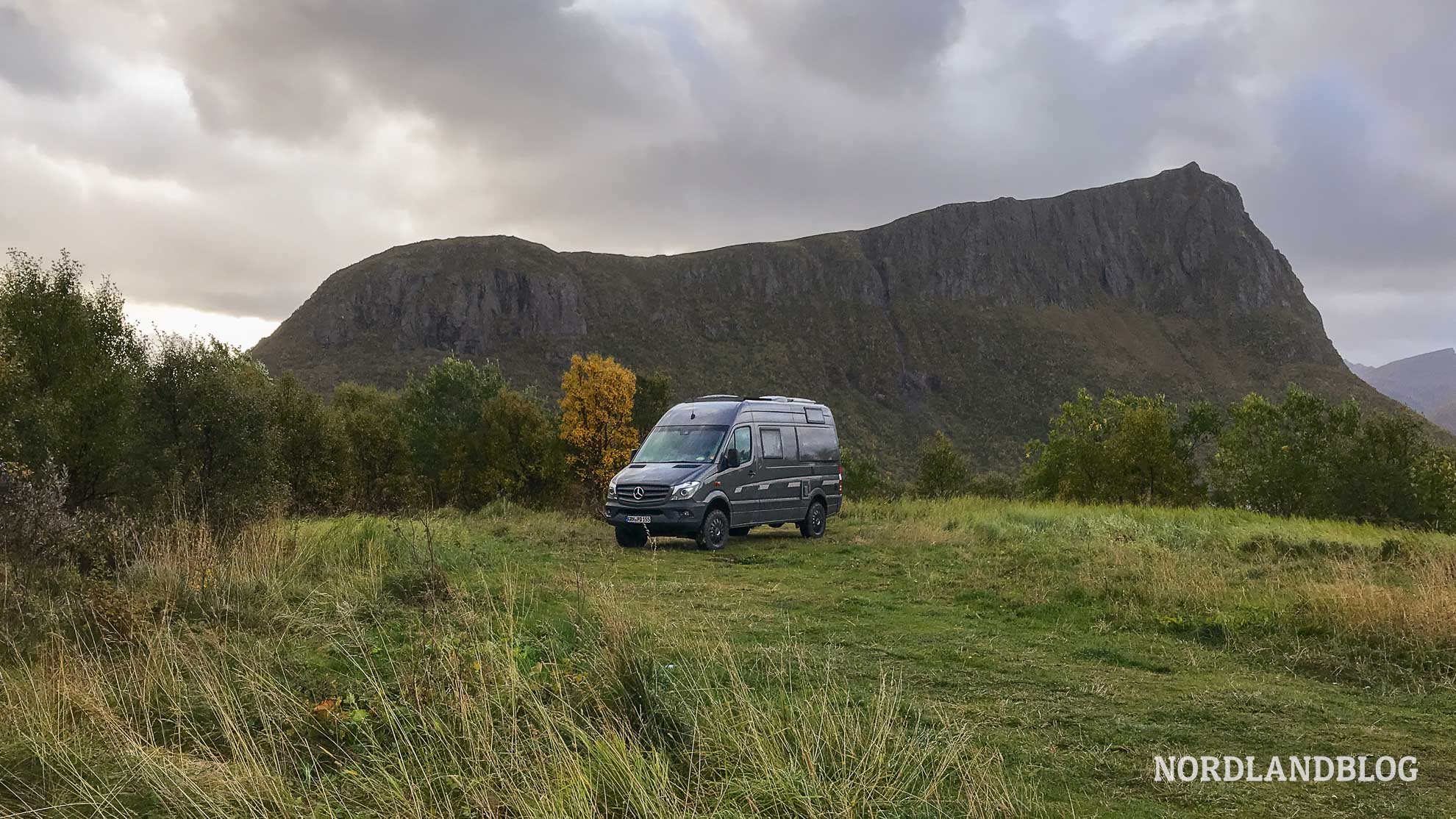 Parkplatz - Wanderung Holandsmelen, Lofoten, Nordnorwegen