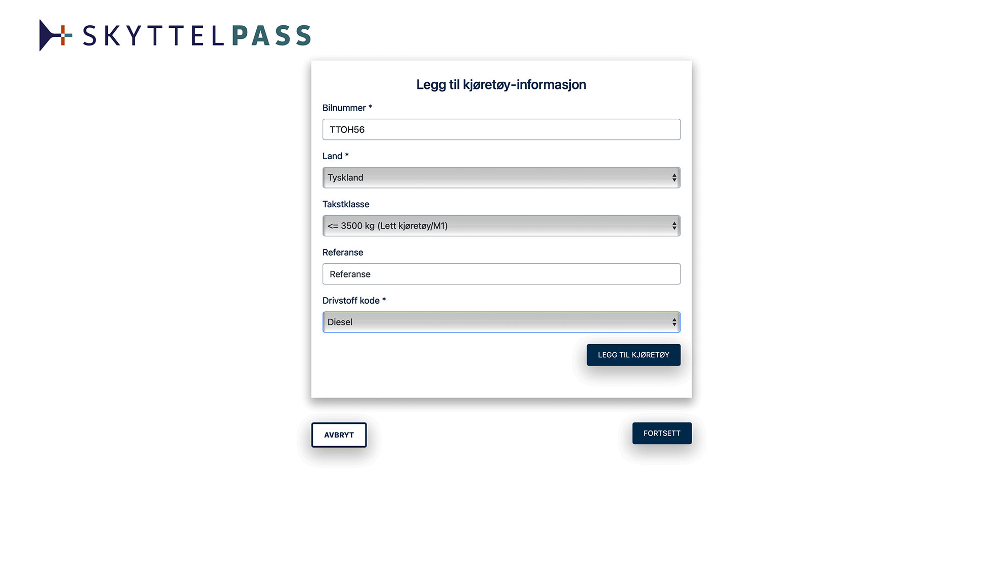 Maut-in-Norwegen-Screenshot-Skyttelpass-Kundenkonto