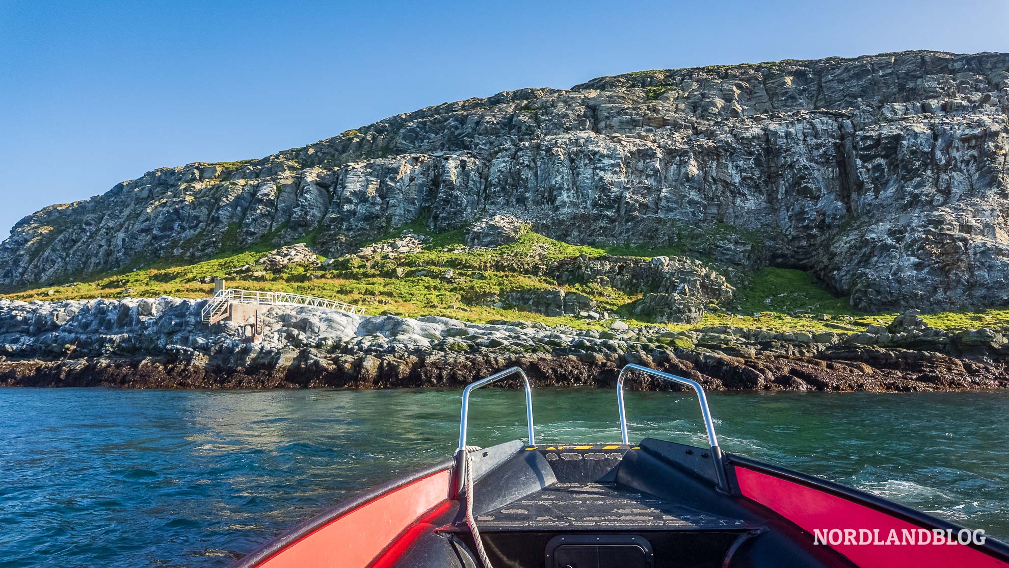 Ankunft auf Hornoya Puffins Norwegen