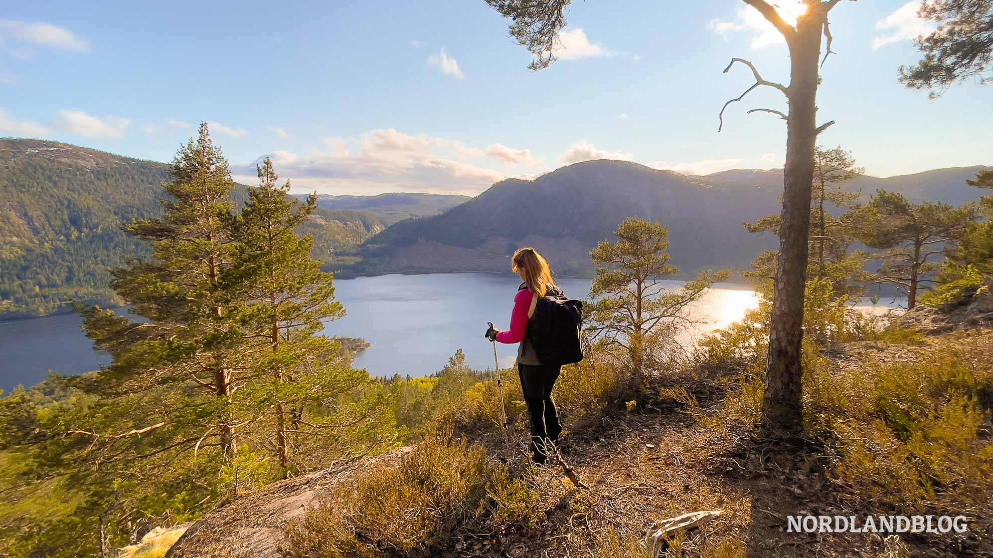 Conny genießt die Aussicht- Wanderung Ørnenapen im Setesdalen (Norwegen)