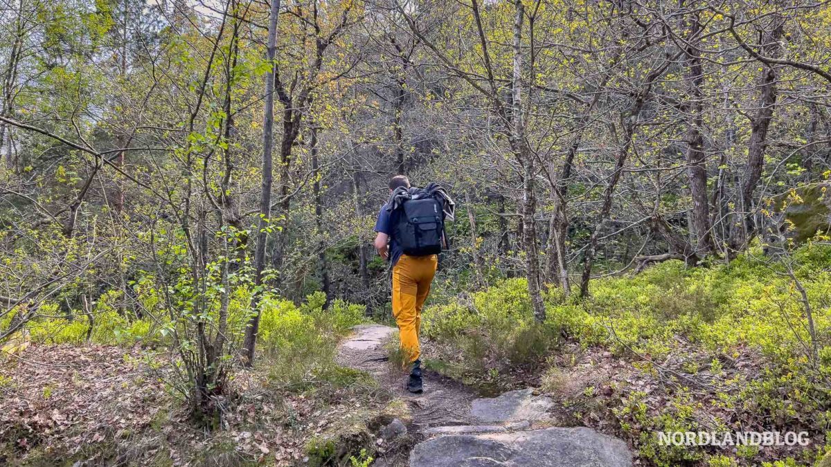 Route der Lille Preikestolen Wanderung Kristiansand Norwegen