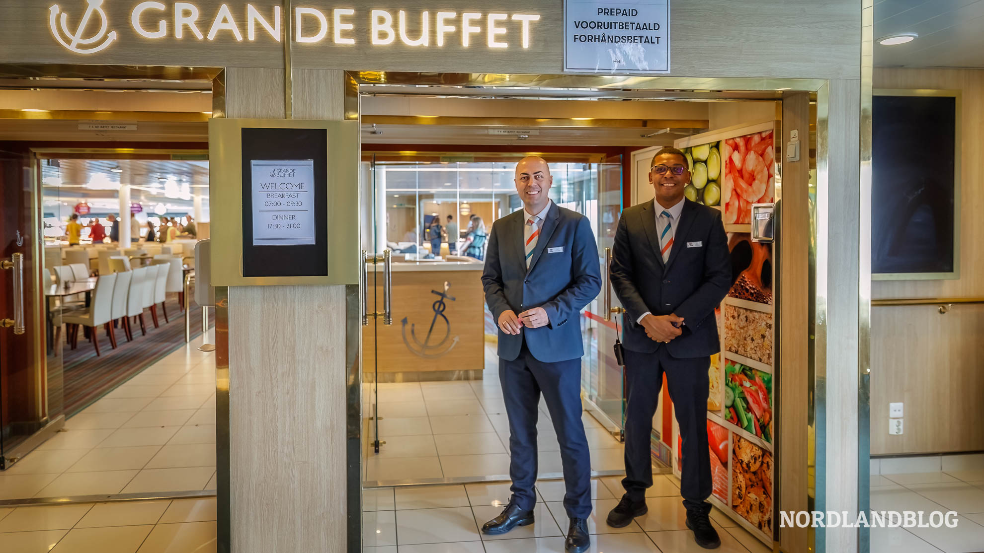 Buffet Abendessen Anreise Norwegen Holland Norway Lines Faehre