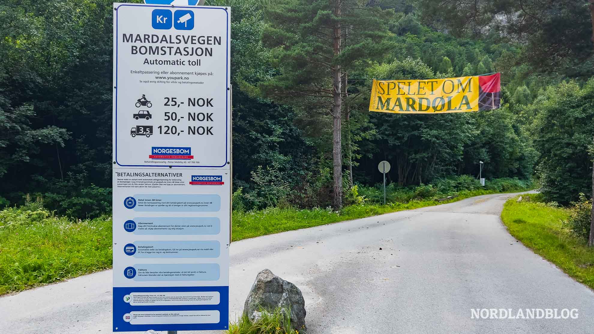 Bomstasjon Mardalsfossen Einfahrt P3