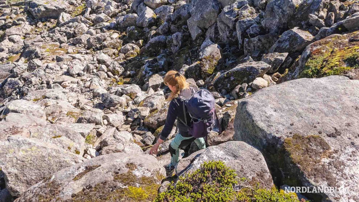 Wanderung vom P2 mit Kletterpartien zum Mardalsfossen