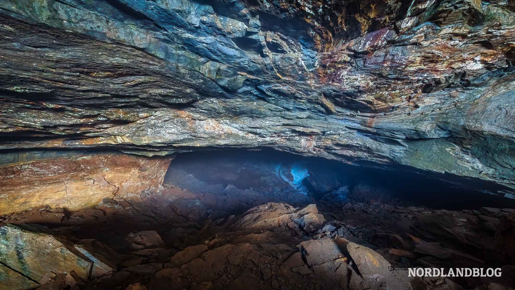 Einstieg Svarthammarhola Sulitjelma Nordnorwegen