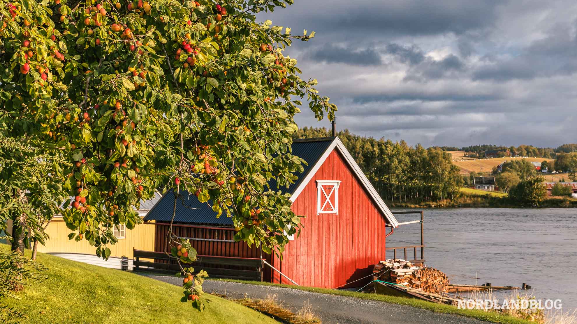 Hafen Straumen Inderoy Goldener Umweg Trondelag Norwegen