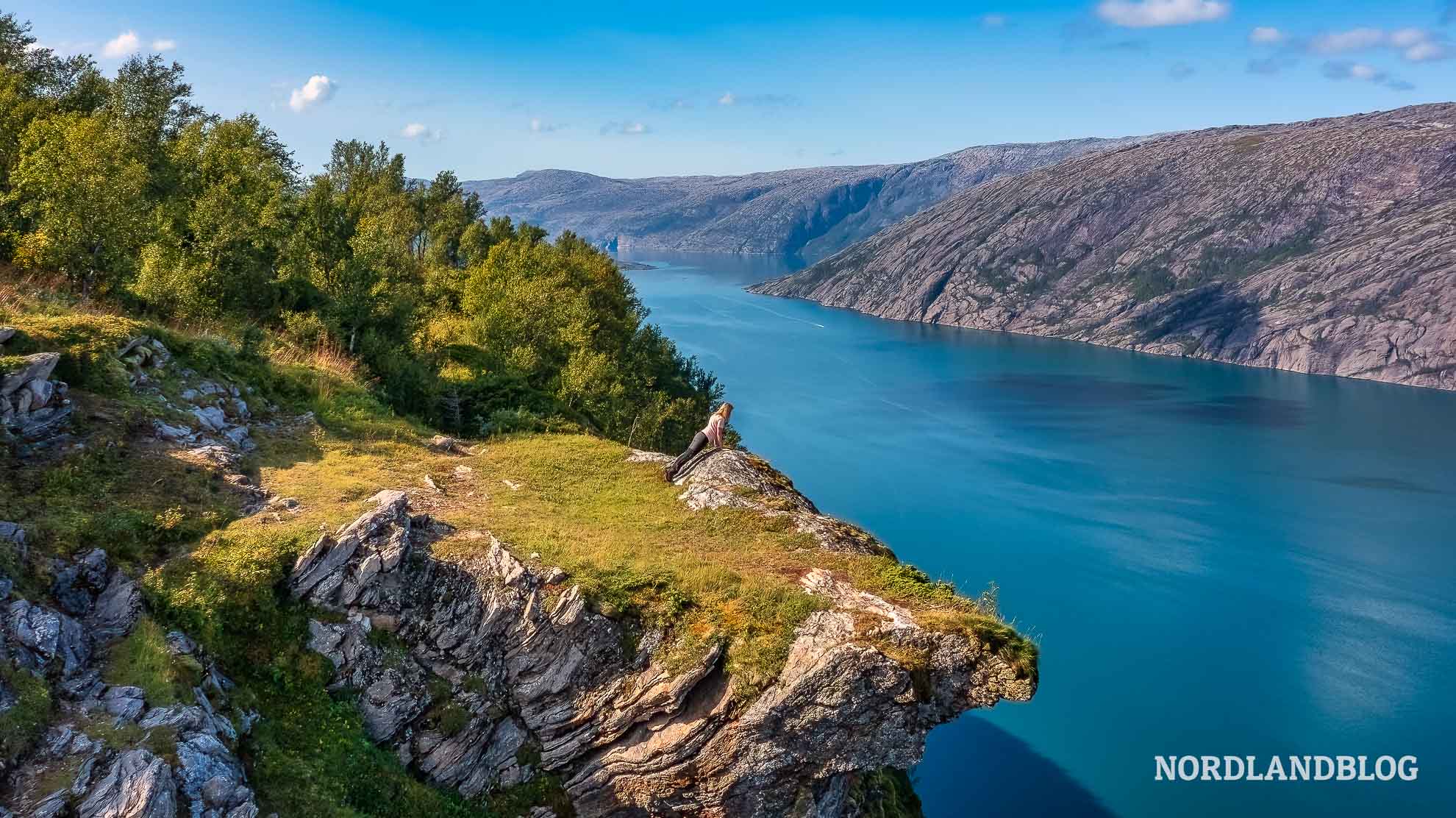 Panorama Höhe Wanderung Nepsteinen Helgeland Norwegen