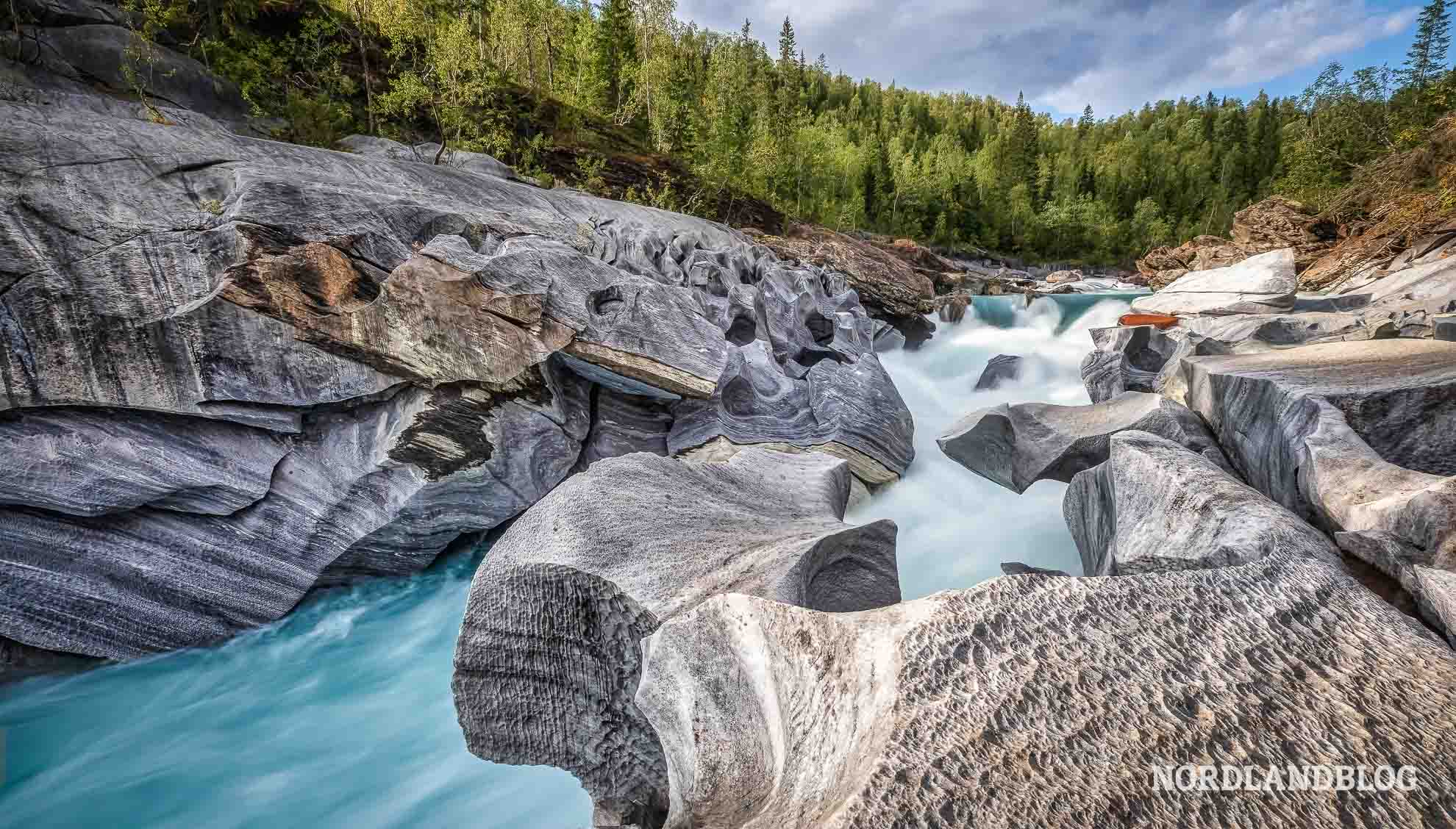 Steinformation Marmorslottet Glomåga Helgeland Norwegen