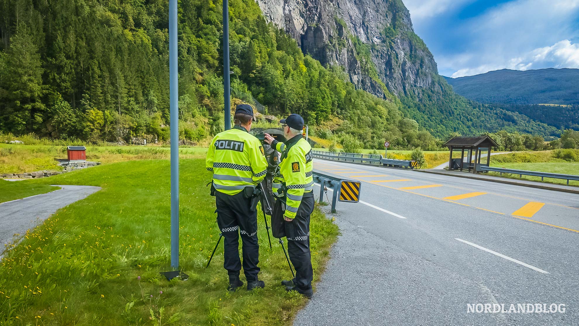 Laserpistole Kontrolle Geschwindigkeit Norwegen Polizei