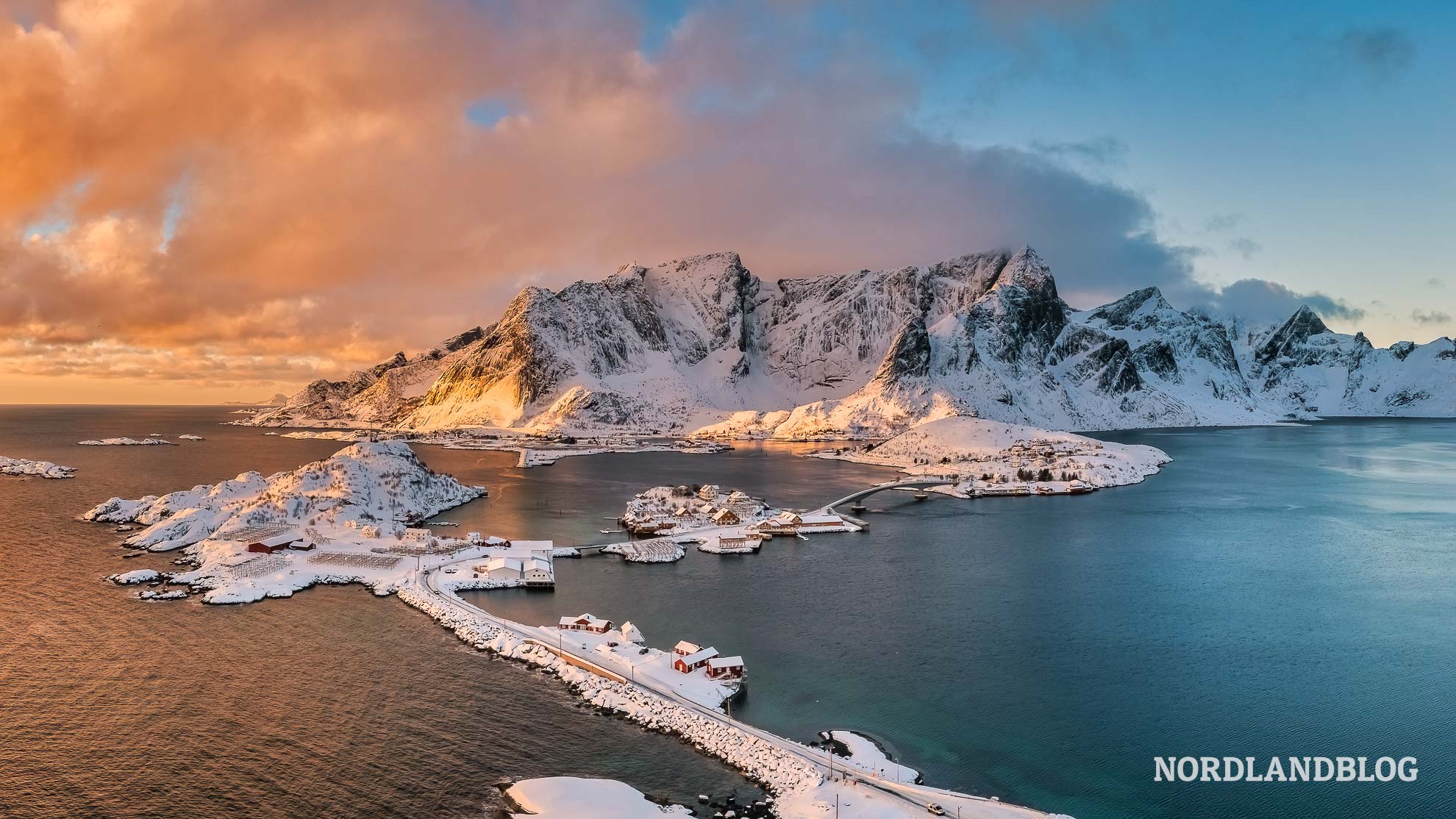 Winter auf den Lofoten in Norwegen