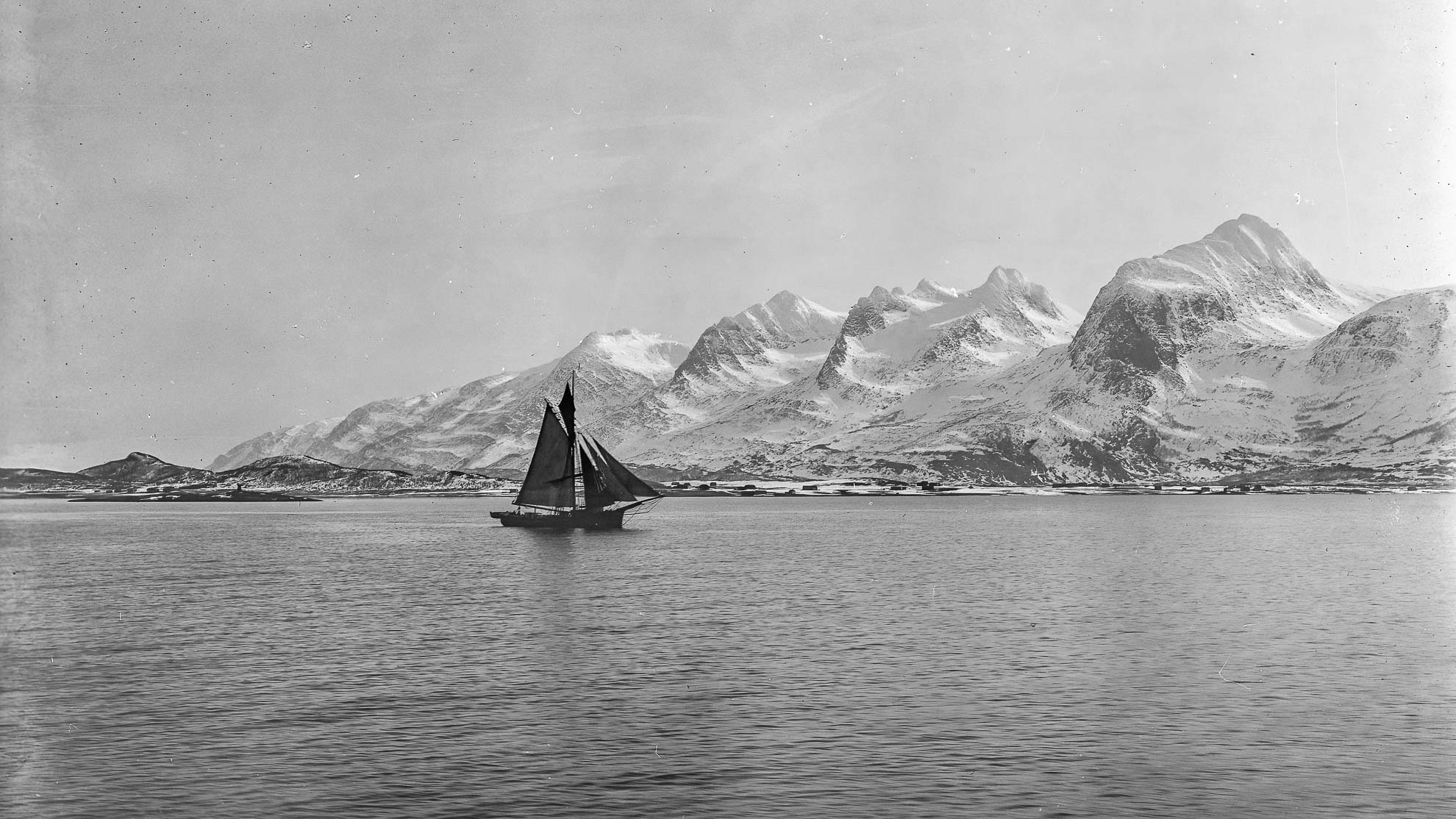Historische Aufnahme Sieben Schwestern Helgelandskysten Norwegen