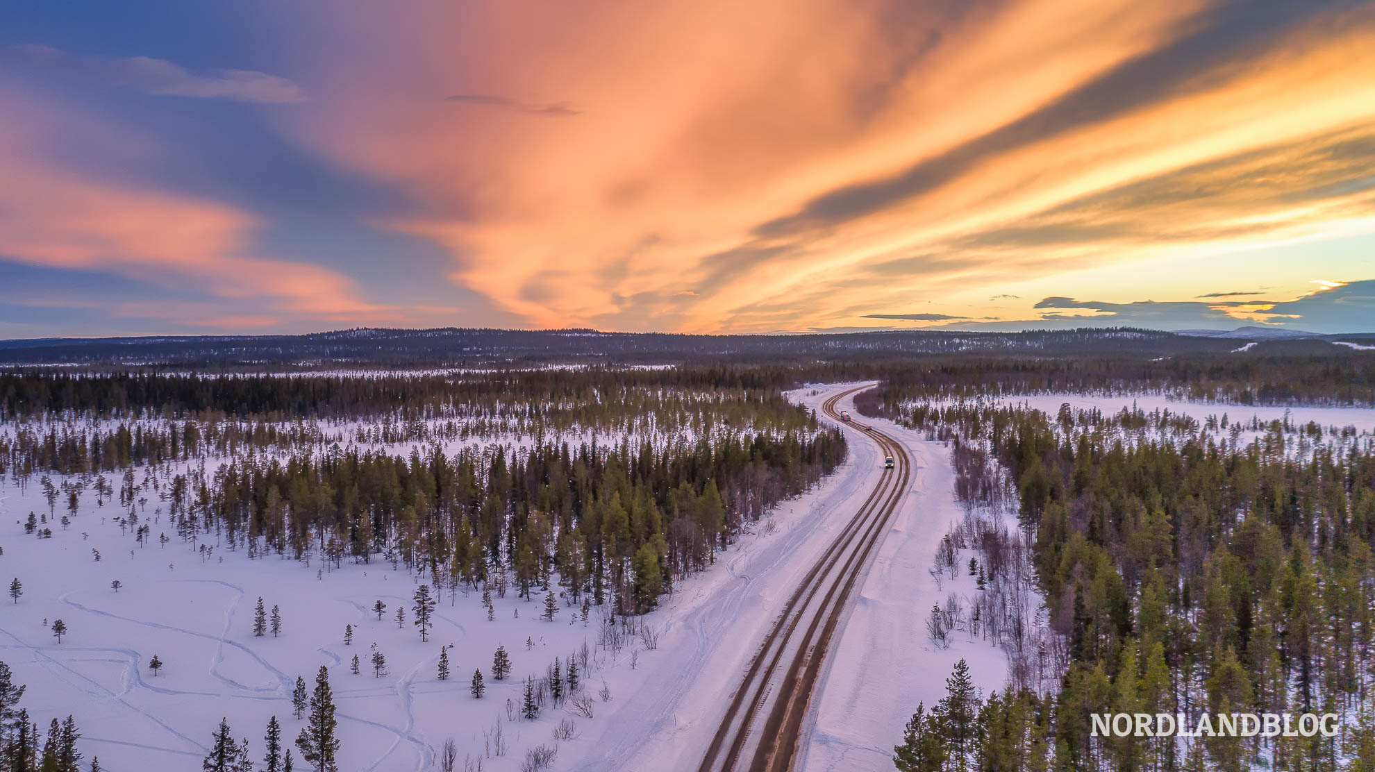 Wintercamping in Norwegen Anreise mit Wohnmobil durch Schweden