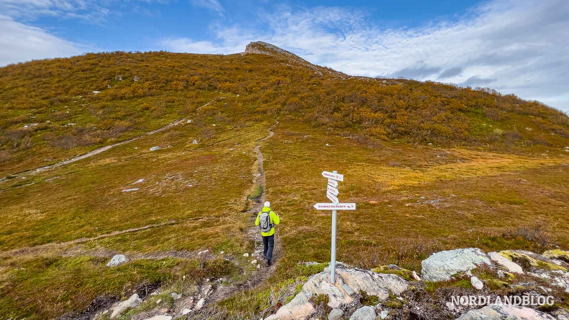 Wegkreuzung Routen Wanderung zum Rodoylova Helgeland Norwegen