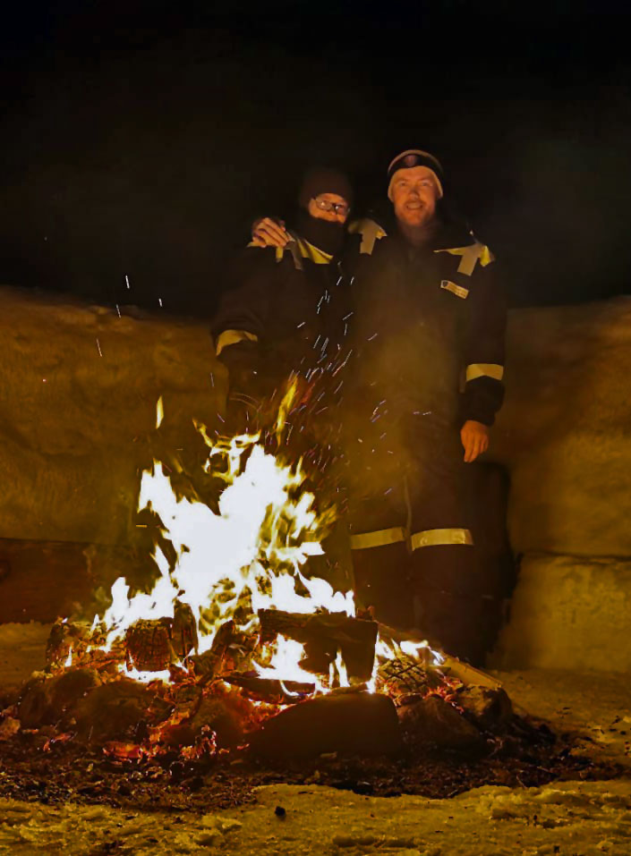 Lagerfeuer-in-Bessaker-Norwegen, Ausgewandert nach Norwegen