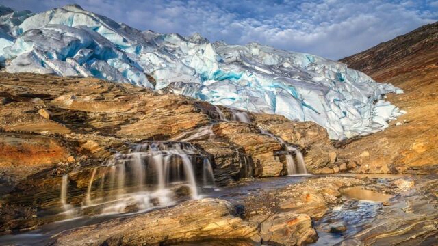 Titelbild Austerdalsisen Svartisen Gletscher Helgeland Norwegen