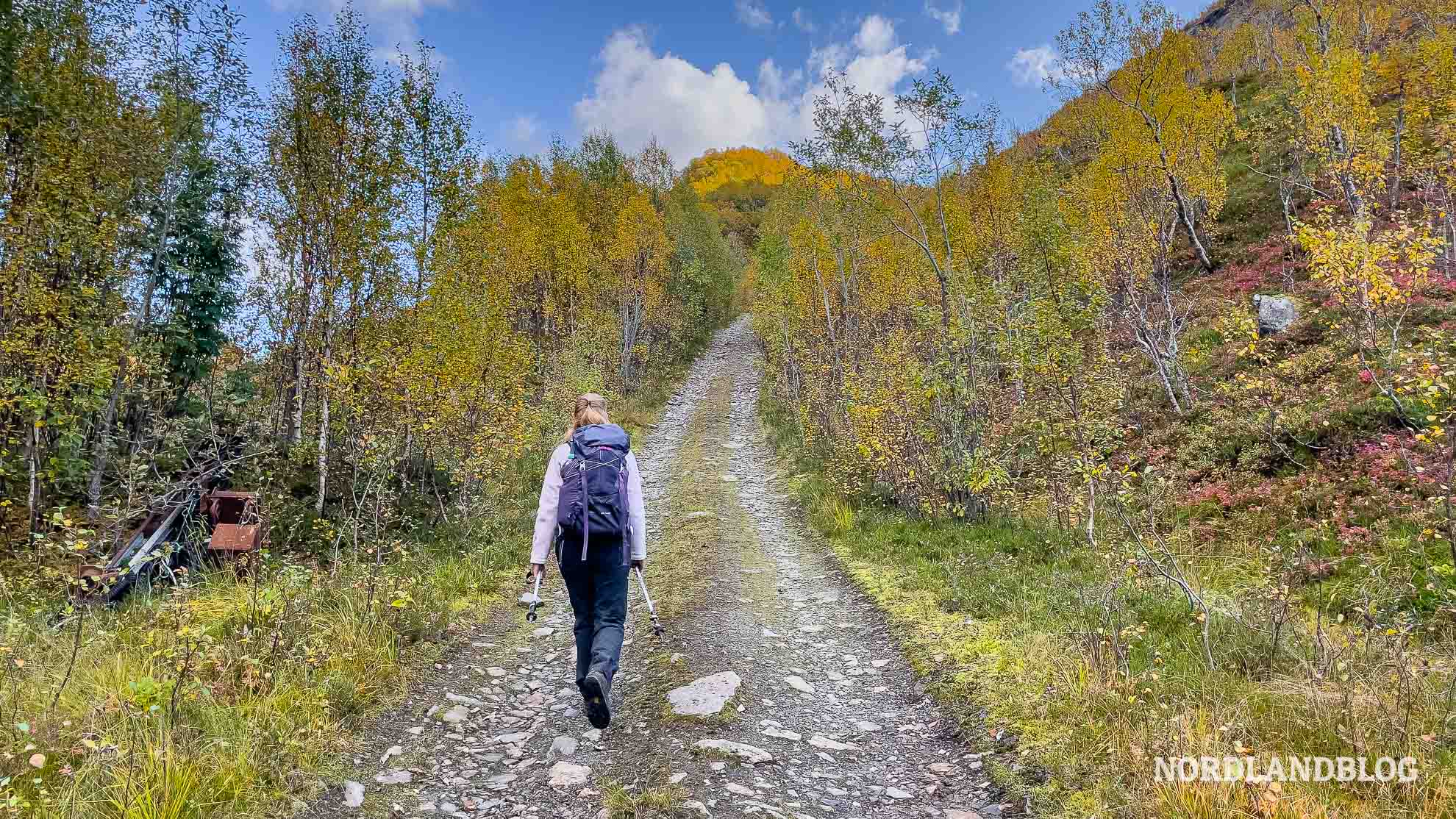 Anfang Wanderweg Seiskallafjellet Helgeland