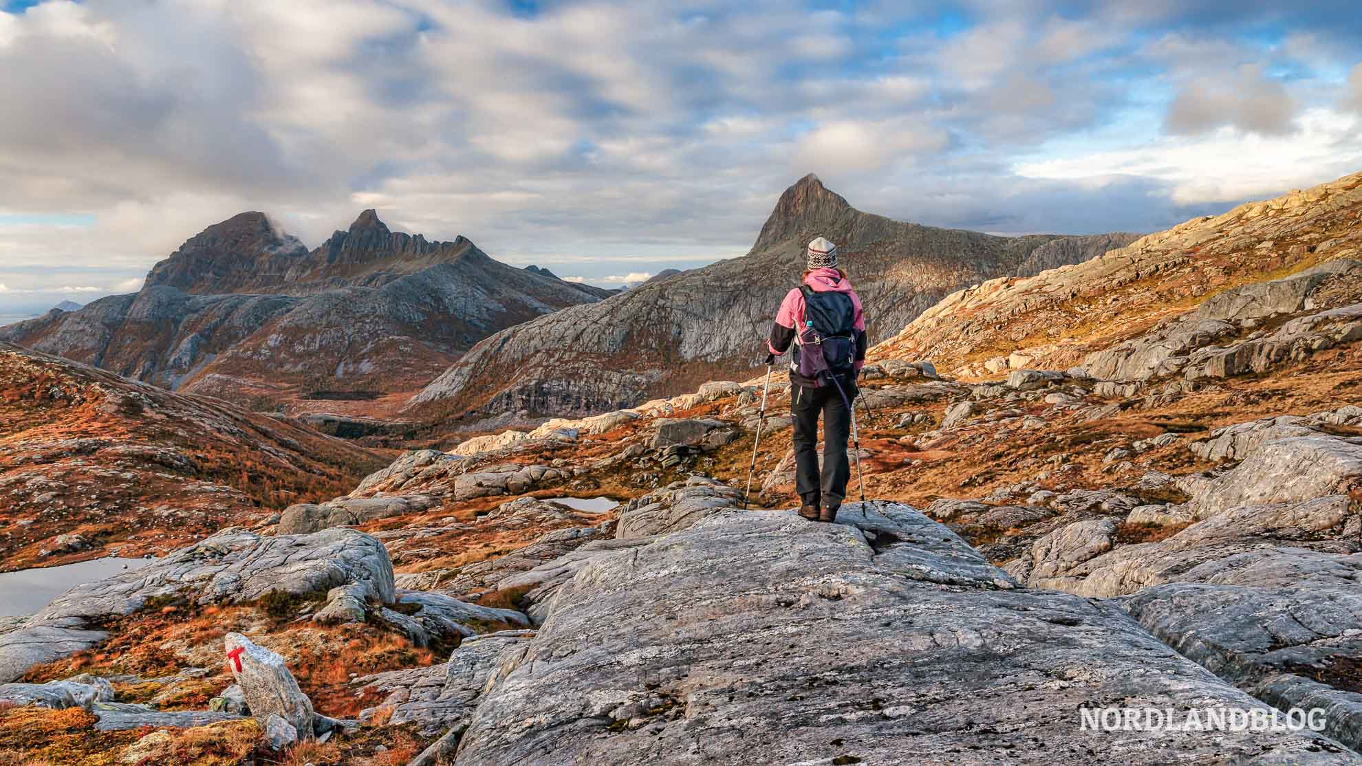 Herbstfarben im Fjell Wanderung Seiskallafjellet Helgeland