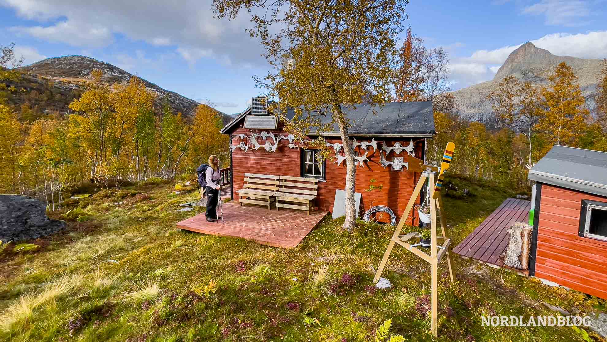 Jagdhütte auf dem Weg zum Seiskallafjellet Helgeland